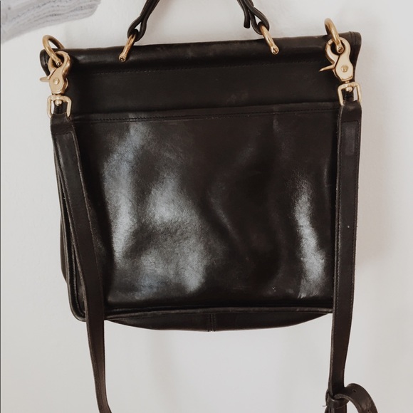 Vintage Black Leather Coach Bag! - Picture 2 of 2
